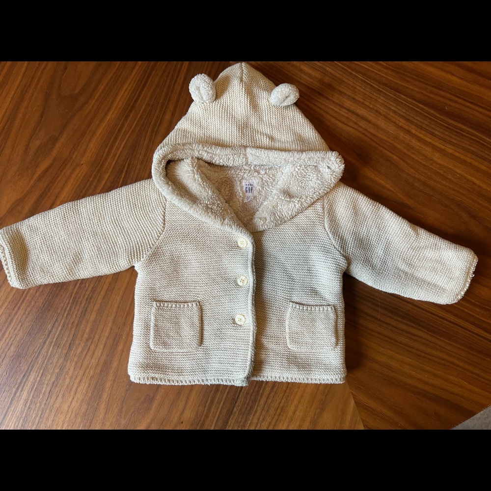 GAP fall/Winter beige/gold fur baby jacket